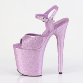 Pleaser FLAMINGO-809GP Plateau Sandaletten Lack Glitter Helles Lila EU-35 / US-5