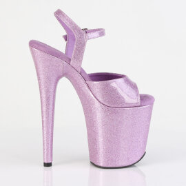 Pleaser FLAMINGO-809GP Plateau Sandaletten Lack Glitter Helles Lila EU-35 / US-5