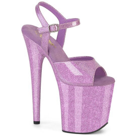 Pleaser FLAMINGO-809GP Plateau Sandaletten Lack Glitter Helles Lila EU-37 / US-7