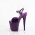 Pleaser FLAMINGO-809GP Plateau Sandaletten Lack Glitter Dunkles Lila EU-38 / US-8