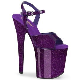 Pleaser FLAMINGO-809GP Plateau Sandaletten Lack Glitter...
