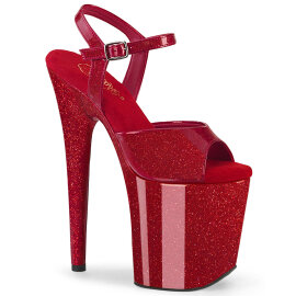 Pleaser FLAMINGO-809GP Plateau Sandaletten Lack Glitter...