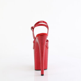Pleaser FLAMINGO-809GP Plateau Sandaletten Lack Glitter Rot EU-37 / US-7