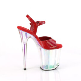 Pleaser FLAMINGO-809HT Plateau Sandaletten Lack Holograma Rauch Rot EU-35 / US-5