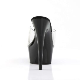 Pleaser Pantolette DELIGHT-601 Transparent Schwarz EU-35 / US-5