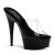 Pleaser Pantolette DELIGHT-601 Transparent Schwarz EU-35 / US-5