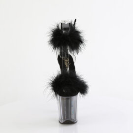 Pleaser FLAMINGO-824F Plateau Sandaletten Clear Schwarz...