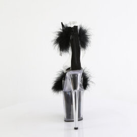 Pleaser FLAMINGO-824F Plateau Sandaletten Clear Schwarz EU-35 / US-5