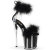 Pleaser FLAMINGO-824F Plateau Sandaletten Clear Schwarz EU-35 / US-5