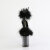 Pleaser FLAMINGO-824F Plateau Sandaletten Clear Schwarz EU-35 / US-5
