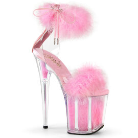 Pleaser FLAMINGO-824F Plateau Sandaletten Clear Pink...