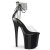 Pleaser FLAMINGO-824RS Plateau Sandaletten Clear Strass Schwarz EU-42 / US-12