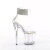 Pleaser FLAMINGO-824RS Plateau Sandaletten Clear Strass Transparent EU-41 / US-11