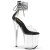 Pleaser FLAMINGO-824RS Plateau Sandaletten Clear Strass Transparent Schwarz EU-36 / US-6