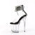 Pleaser FLAMINGO-824RS Plateau Sandaletten Clear Strass Transparent Schwarz EU-36 / US-6