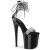 Pleaser FLAMINGO-827RS Plateau Sandaletten Clear Strass Schwarz EU-42 / US-12