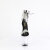 Pleaser FLAMINGO-827RS Plateau Sandaletten Clear Strass Silber Schwarz EU-35 / US-5
