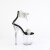 Pleaser FLAMINGO-827RS Plateau Sandaletten Clear Strass Silber Schwarz EU-41 / US-11