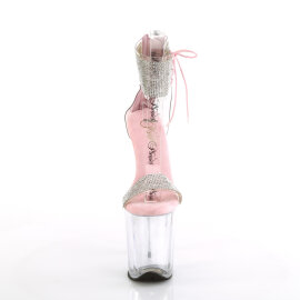 Pleaser FLAMINGO-827RS Plateau Sandaletten Clear Strass...