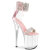 Pleaser FLAMINGO-827RS Plateau Sandaletten Clear Strass Silber Baby Pink EU-35 / US-5