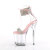 Pleaser FLAMINGO-827RS Plateau Sandaletten Clear Strass Silber Baby Pink EU-35 / US-5