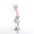 Pleaser FLAMINGO-827RS Plateau Sandaletten Clear Strass Silber Baby Pink EU-35 / US-5
