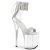 Pleaser FLAMINGO-827RS Plateau Sandaletten Clear Strass Silber EU-35 / US-5