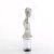 Pleaser FLAMINGO-827RS Plateau Sandaletten Clear Strass Silber EU-35 / US-5