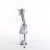 Pleaser FLAMINGO-827RS Plateau Sandaletten Clear Strass Silber EU-41 / US-11