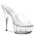 Pleaser Pantolette DELIGHT-601 Transparent Silber EU-35 / US-5