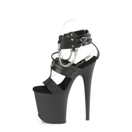 Pleaser FLAMINGO-861 Plateau Sandaletten Clear Schwarz EU-35 / US-5