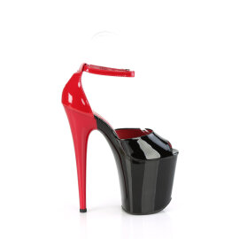 Pleaser FLAMINGO-868 Plateau Sandaletten Rot Schwarz EU-36 / US-6