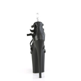Pleaser FLAMINGO-877 Plateau Sandaletten Clear Schwarz EU-35 / US-5