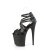 Pleaser FLAMINGO-877 Plateau Sandaletten Clear Schwarz EU-35 / US-5
