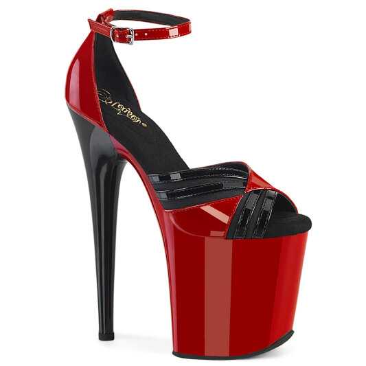 Pleaser FLAMINGO-884 Plateau Sandaletten Rot EU-35 / US-5