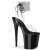 Pleaser FLAMINGO-891-2RS Plateau Sandaletten Clear Schwarz EU-35 / US-5