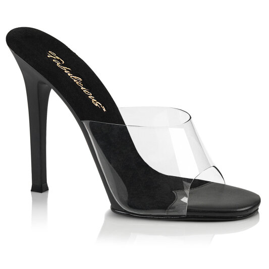 Fabulicious GALA-01 Pantoletten Clear Schwarz EU-35 / US-5
