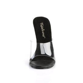 Fabulicious GALA-01 Pantoletten Clear Schwarz EU-39 / US-9