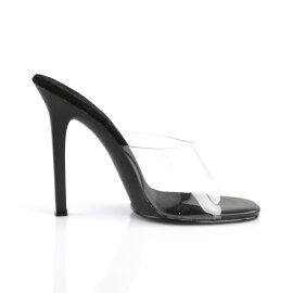 Fabulicious GALA-01 Pantoletten Clear Schwarz EU-41 / US-11
