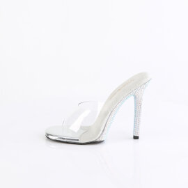 Fabulicious GALA-01DM Pantoletten Clear Strass Silber EU-37 / US-7