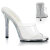 Fabulicious GALA-01DM Pantoletten Clear Strass Silber EU-37 / US-7