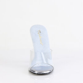 Fabulicious GALA-01DMM Pantoletten Clear Strass Blau...