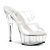 Pleaser Pantolette DELIGHT-602 Transparent Silber EU-35 / US-5