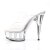 Pleaser Pantolette DELIGHT-602 Transparent Silber EU-35 / US-5