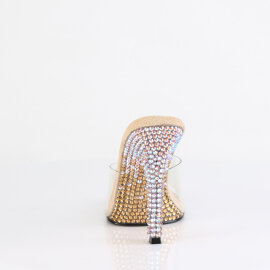 Fabulicious GALA-01DMM Pantoletten Clear Strass Gold EU-37 / US-7