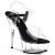Pleaser Sandalette DELIGHT-608 Transparent Schwarz EU-35 / US-5