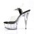 Pleaser Sandalette DELIGHT-608 Transparent Schwarz EU-35 / US-5