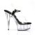 Pleaser Sandalette DELIGHT-608 Transparent Schwarz EU-35 / US-5