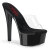 Pleaser GLEAM-601 Plateau Pantoletten Clear Schwarz Transparent EU-37 / US-7