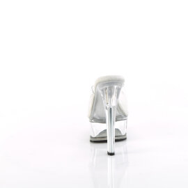 Pleaser GLEAM-601 Plateau Pantoletten Clear EU-37 / US-7